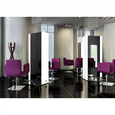 Profesionalus kirpyklos bei grožio salonų veidrodis-konsolė HELLIOS su LED apšvietimu 4