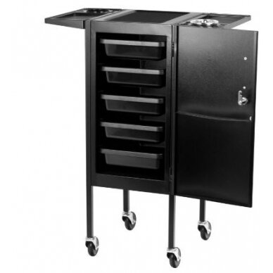 Professional barber and hair stilist trolley GABBIANO DELUXE 500, black color 9 Professional barber and hair stilist trolley GABBIANO DELUXE 500, black color 9
