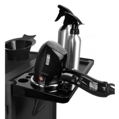 Professional barber and hair stilist trolley GABBIANO DELUXE 500, black color 1 Professional barber and hair stilist trolley GABBIANO DELUXE 500, black color 1