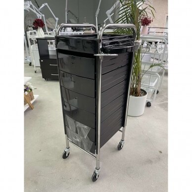 Professional hairdressing trolley KAPPA COMPLETO EXCEL, black color 1
