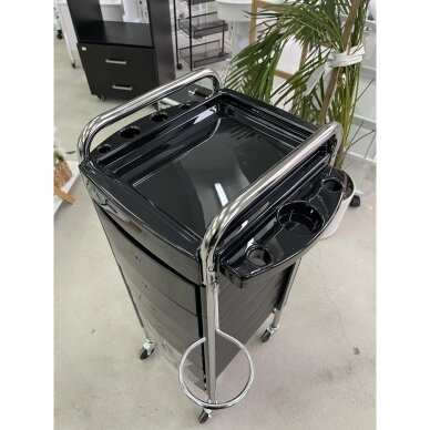 Professional hairdressing trolley KAPPA COMPLETO EXCEL, black color 2