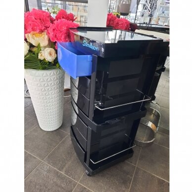 Professional hairdressing trolley STERILBOY with UVC shelves - tools sterilizer. black color 2