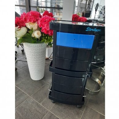 Professional hairdressing trolley STERILBOY with UVC shelves - tools sterilizer. black color 3