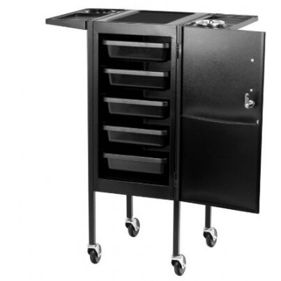 Professional barber and hair stilist trolley GABBIANO DELUXE 500, black color 9