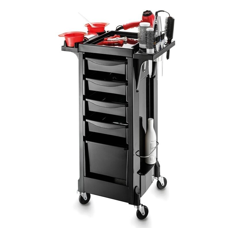 Professional hairdressing trolley MOVE COLOR BRUSH, black color