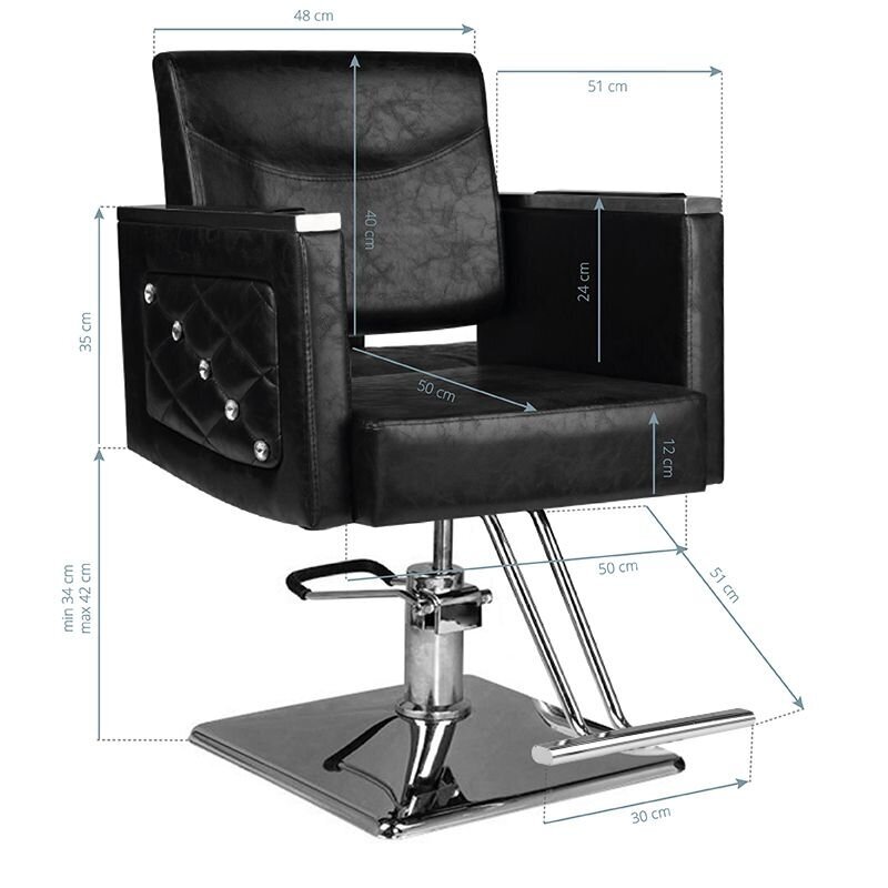 Профессиональное парикмахерское кресло HAIR SYSTEM SM363, черного цвета 4 Профессиональное парикмахерское кресло HAIR SYSTEM SM363, черного цвета 4