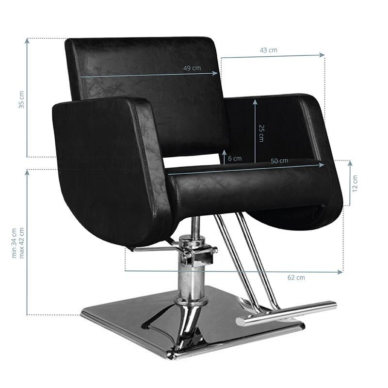 Профессиональное парикмахерское кресло HAIR SYSTEM SM376, черного цвета 4 Профессиональное парикмахерское кресло HAIR SYSTEM SM376, черного цвета 4