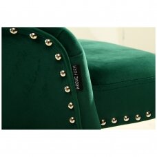 Классический велюровый стул на устойчивых круглых ножках HR654CN, зеленый