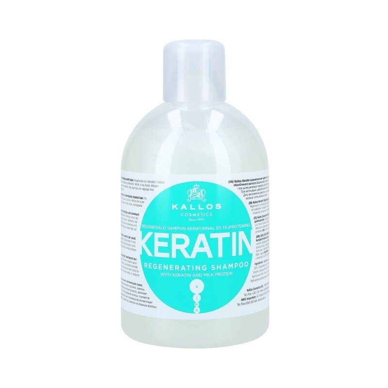 KLS KJMN KERATIN HAIR SHAMPOO strengthening keratin shampoo for dry and brittle hair, 1000 ml KLS KJMN KERATIN HAIR SHAMPOO strengthening keratin shampoo for dry and brittle hair, 1000 ml