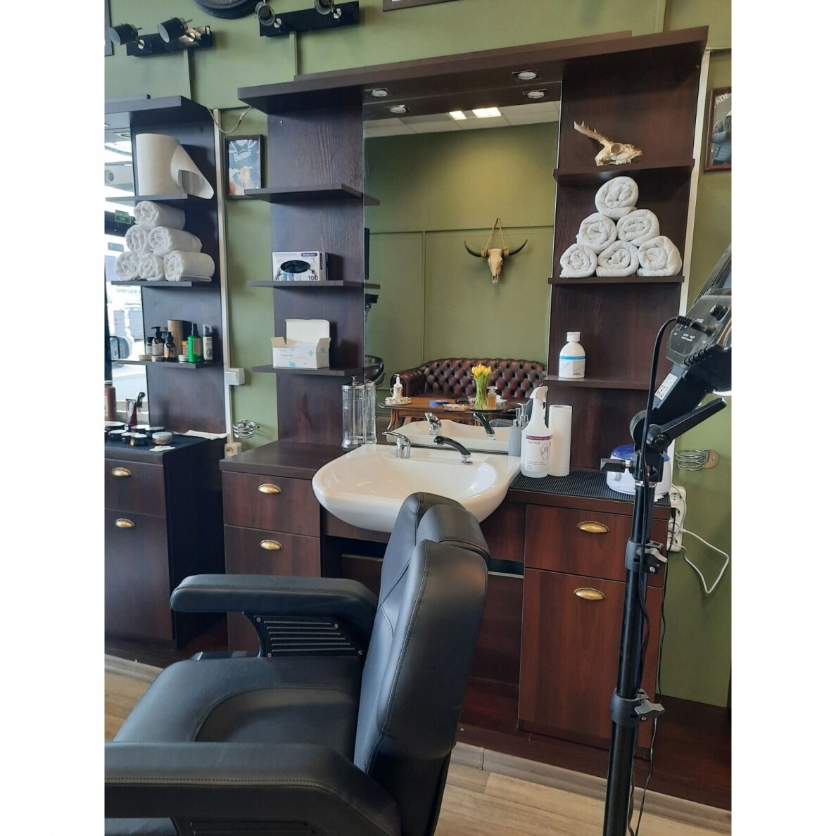 Professional console/mirror for hairdressers and barbershops ECONOMY with head washer 1 Professional console/mirror for hairdressers and barbershops ECONOMY with head washer 1