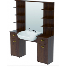 Professional console/mirror for hairdressers and barbershops ECONOMY with head washer