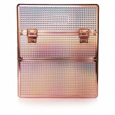 Kosmetikos lagaminas manikiūro priemonėms iš dviejų dalių ROSE GOLDEN K105-7H XXL