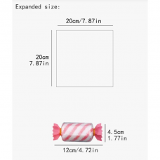 Cosmetological textile face towel 20*20 cm candy-shaped