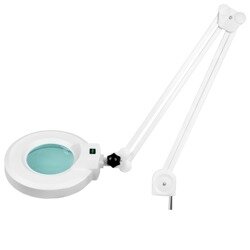 Professional cosmetology LED lamp with magnifying glass S5 5D, white color (with stand) 1