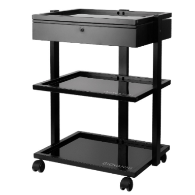 Professional trolley for tattoo and permanent make-up artists PRO INK 1040A, black Professional trolley for tattoo and permanent make-up artists PRO INK 1040A, black