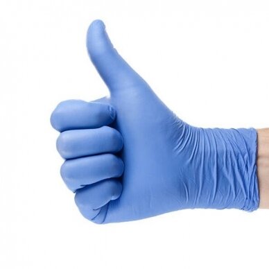 Удобные и мягкие нитриловые перчатки синего цвета 100 шт.