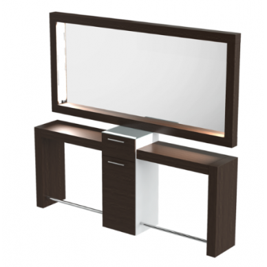 Console/mirror with work area Console/mirror with work area