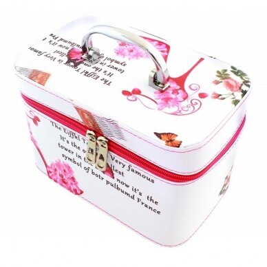 Makeup case/suitcase with mirror PINK/WHITE 1