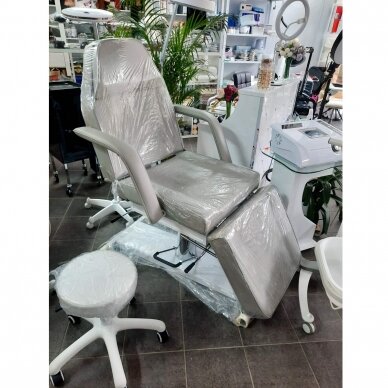 Profesionali hidraulinė kosmetologinė kėdė-lova A210, pilkos spalvos 4