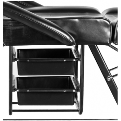 Profesionali kosmetologinė lova-gultas A-202, juodos spalvos 7