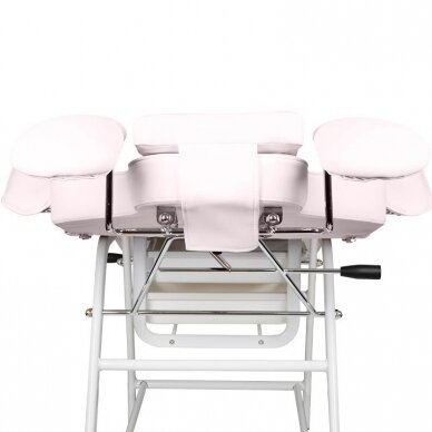 Профессиональная косметологическая кушетка-кровать розовая IVETTE 6