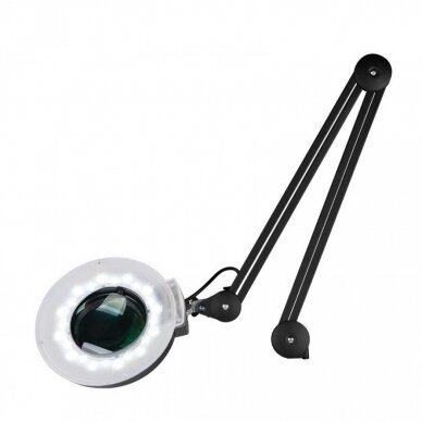 Profesionali kosmetologinė lempa - lupa  LED S5 +, juodos spalvos (su stovu) 2