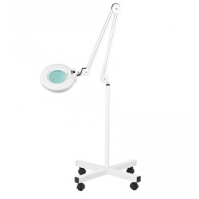 Профессиональная косметологическая лампа-лупа S4, белого цвета (с подставкой)