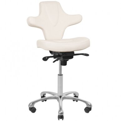 Professional master chair for cosmetologists AZZURRO SPECIAL 052, white color