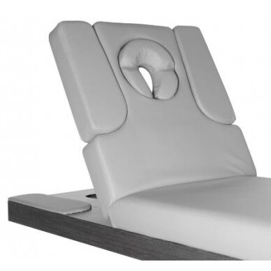 Профессиональная электрическая кушетка-кровать для СПА и массажа AZZURRO WOOD 815B, серого цвета 3