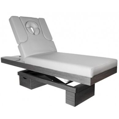 Профессиональная электрическая кушетка-кровать для СПА и массажа AZZURRO WOOD 815B, серого цвета 6