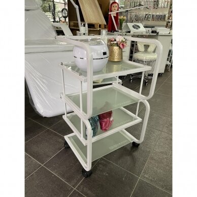 GIOVANNI CLASSIC 1012 professional cosmetology trolley, white color 7
