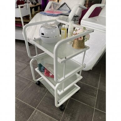 GIOVANNI CLASSIC 1012 professional cosmetology trolley, white color 6