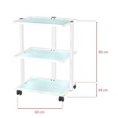 GIOVANNI CLASSIC 1040 professional cosmetology trolley, white color 1