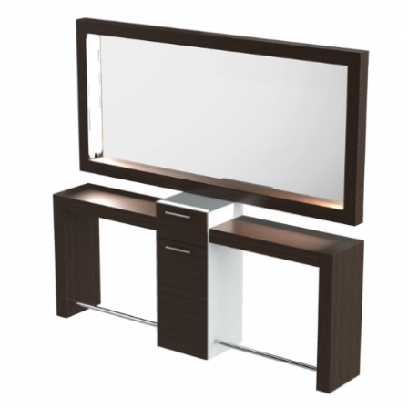 Console/mirror with work area Console/mirror with work area