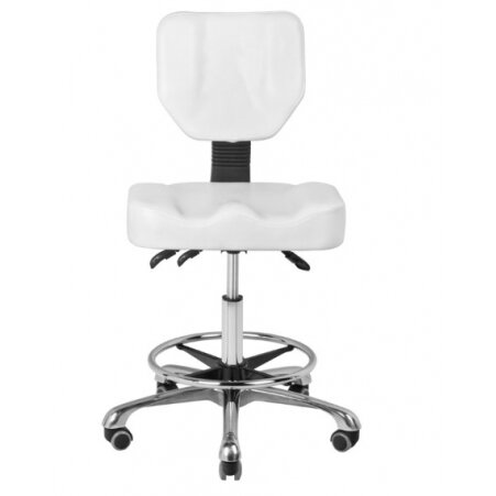 Professional cosmetology chair with backrest A-4299, white color 2