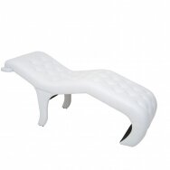 Couch for cosmetic and lashes treatments / white artificial leather