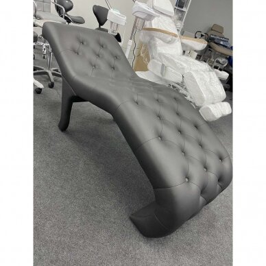 Couch for cosmetic and lashes treatments / black artificial leather 6 Couch for cosmetic and lashes treatments / black artificial leather 6