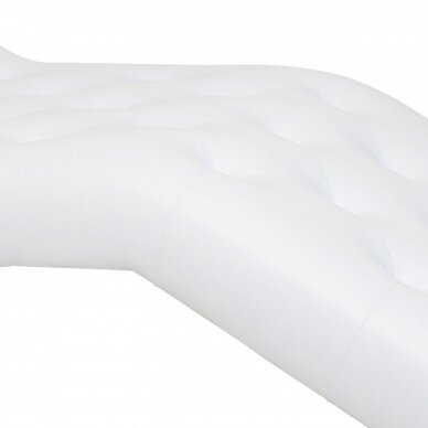 Couch for cosmetic and lashes treatments / white artificial leather 2