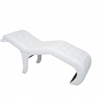 Couch for cosmetic and lashes treatments / white artificial leather Couch for cosmetic and lashes treatments / white artificial leather