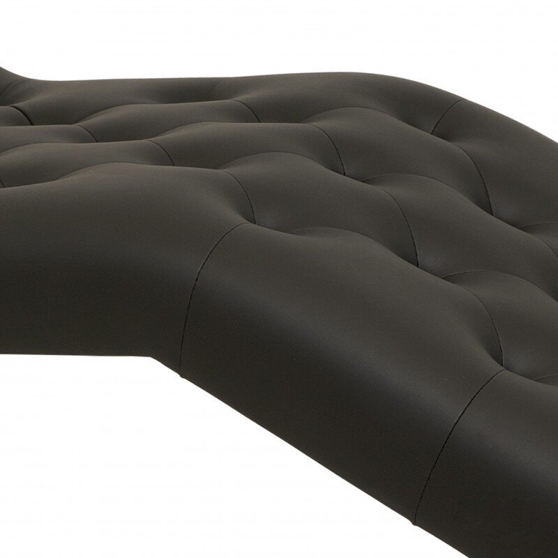 Couch for cosmetic and lashes treatments / black artificial leather 2 Couch for cosmetic and lashes treatments / black artificial leather 2