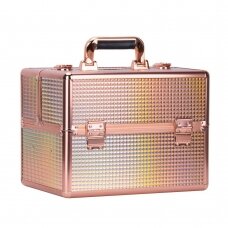 Suitcase for cosmetics and nail polishes M ROSE GOLD