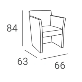 Waiting armchair for beauty salon QUADRO 3