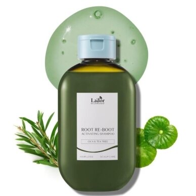 LADOR ROOT RE-BOOT CICA&TEATREE intensyviai galvos odą gaivinantis ir stiprinantis šampūnas, 300 ml LADOR ROOT RE-BOOT CICA&TEATREE intensyviai galvos odą gaivinantis ir stiprinantis šampūnas, 300 ml