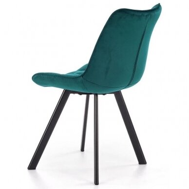 Waiting chair, turquoise velvet 2