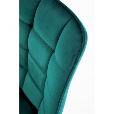 Waiting chair, turquoise velvet 3