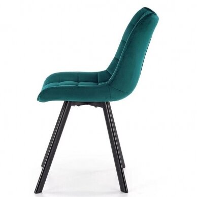 Waiting chair, turquoise velvet 1