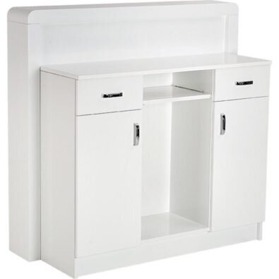 Profesionalus registratūros stalas - recepcija grožio salonams REFLECTION su LED apšvietimu 2