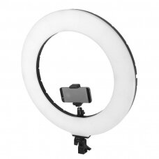LENSSO профессиональная мощная светодиодная лампа для визажистов с регулировкой света и держателем для телефона + подставка (60Вт)