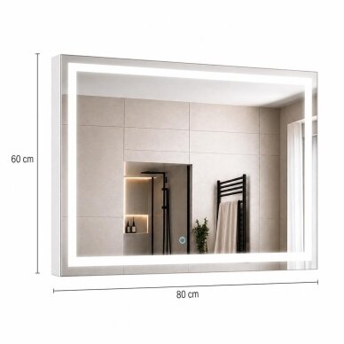 Mirror for beauty salons with LED lighting NEW YORK 60*80 3