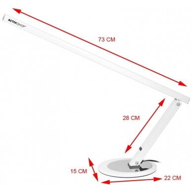 Profesionali stalinė lempa manikiūro darbams SLIM LED, baltos spalvos 1